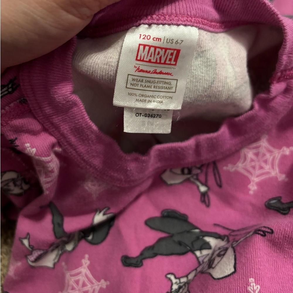 Hanna Andersson Marvel Spidergirl Pajamas Size 120 6-7 - Picture 4 of 6